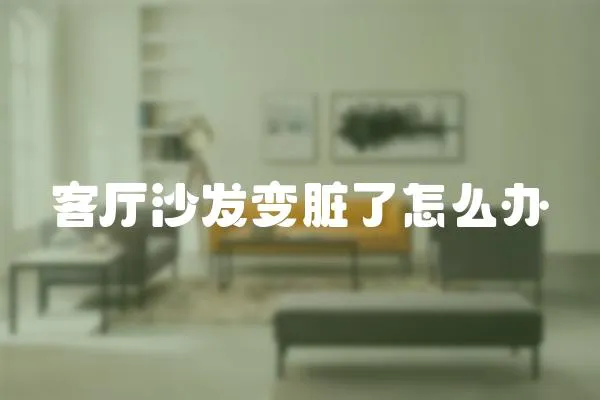 客廳沙發變臟了怎么辦