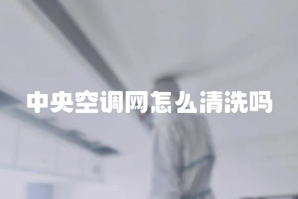 中央空調網怎么清洗嗎