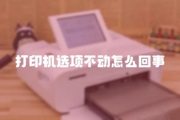 打印機選項不動怎么回事