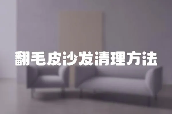 翻毛皮沙發清理方法