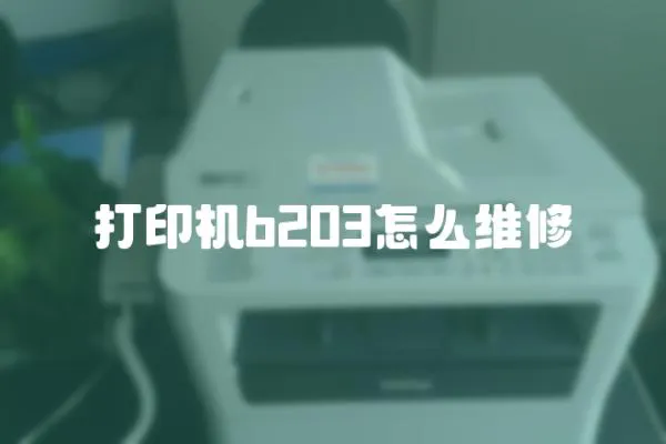 打印機b203怎么維修