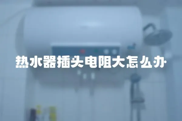 熱水器插頭電阻大怎么辦