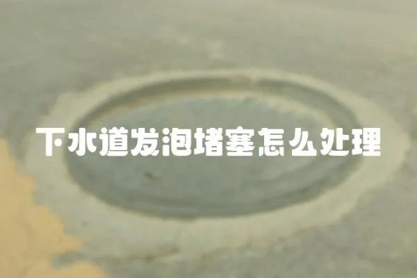 下水道發(fā)泡堵塞怎么處理