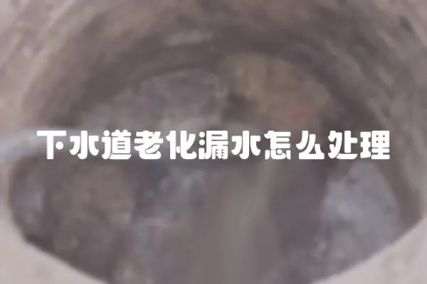 下水道老化漏水怎么處理