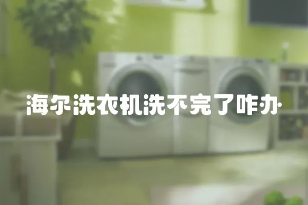 海爾洗衣機洗不完了咋辦