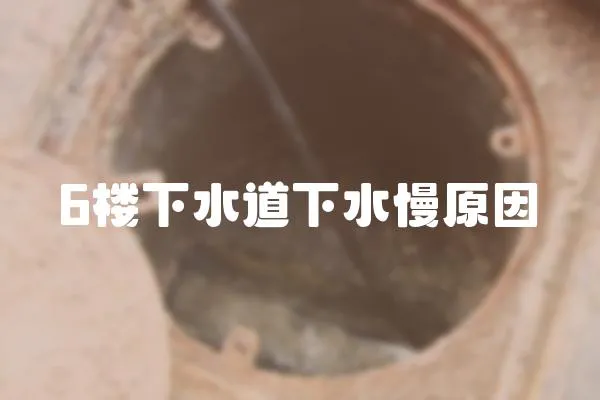 6樓下水道下水慢原因