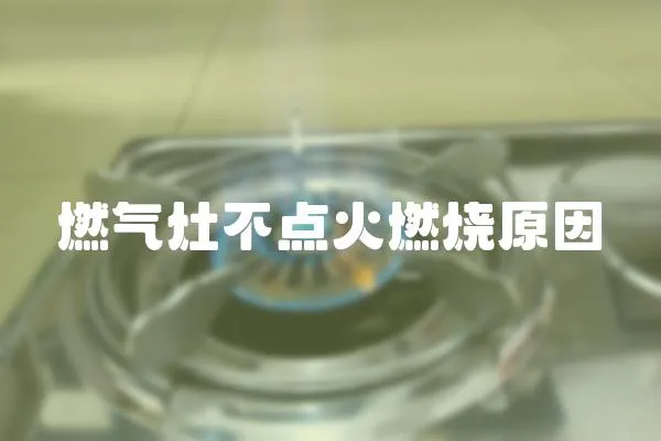 燃氣灶不點火燃燒原因