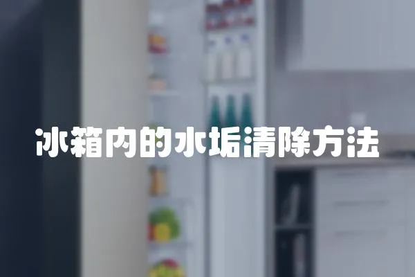 冰箱內的水垢清除方法