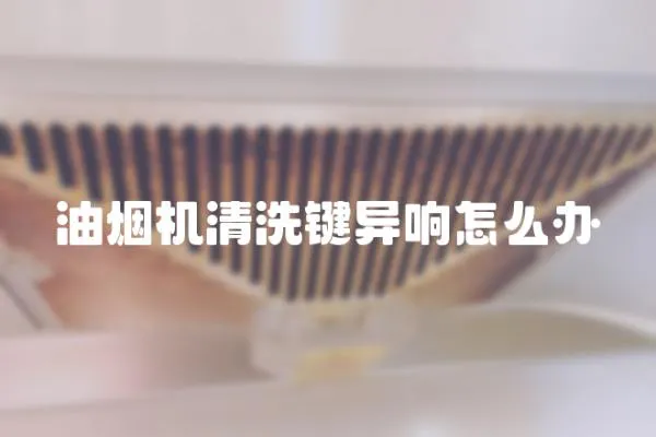 油煙機(jī)清洗鍵異響怎么辦