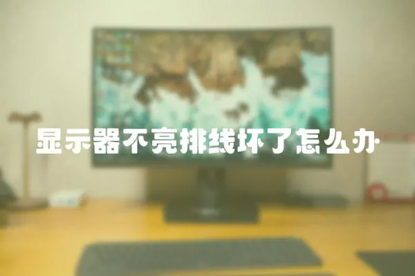 顯示器不亮排線壞了怎么辦
