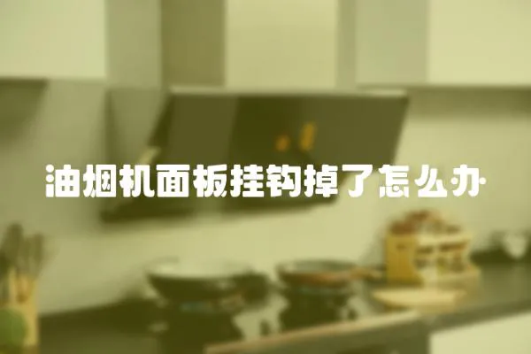 油煙機面板掛鉤掉了怎么辦