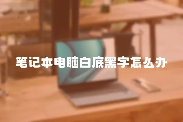 筆記本電腦白底黑字怎么辦