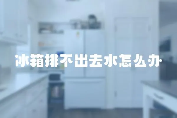 冰箱排不出去水怎么辦