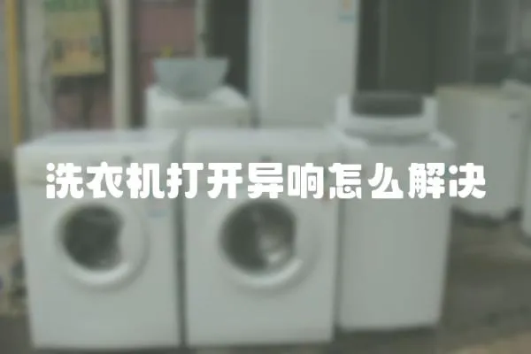 洗衣機打開異響怎么解決