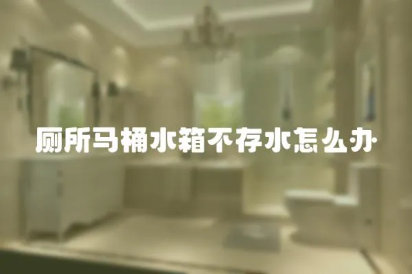 廁所馬桶水箱不存水怎么辦