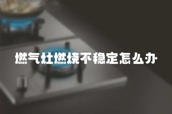 燃?xì)庠钊紵环€(wěn)定怎么辦