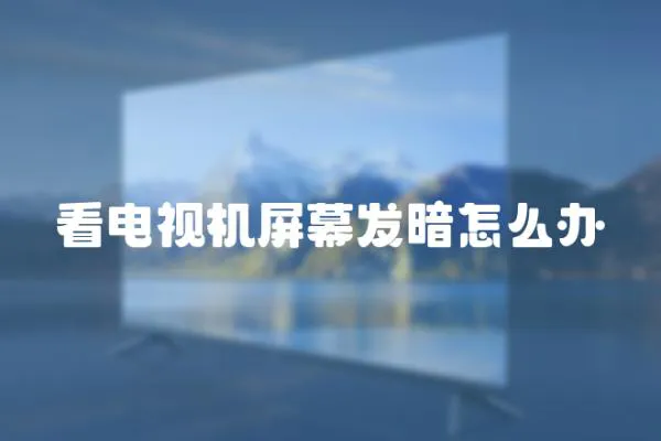 看電視機屏幕發暗怎么辦