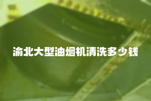 渝北大型油煙機(jī)清洗多少錢