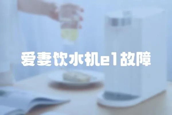 愛妻飲水機e1故障