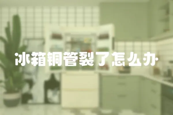 冰箱銅管裂了怎么辦