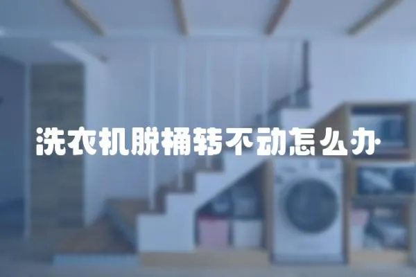 洗衣機脫桶轉(zhuǎn)不動怎么辦