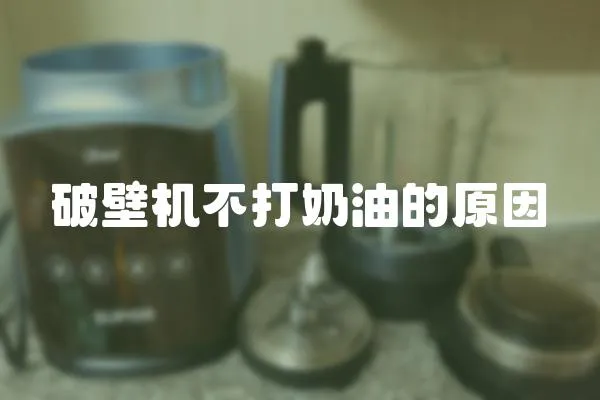 破壁機不打奶油的原因