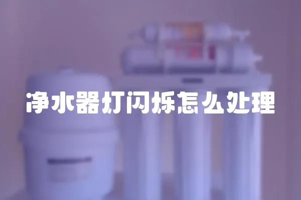 凈水器燈閃爍怎么處理