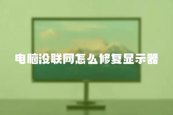 電腦沒(méi)聯(lián)網(wǎng)怎么修復(fù)顯示器