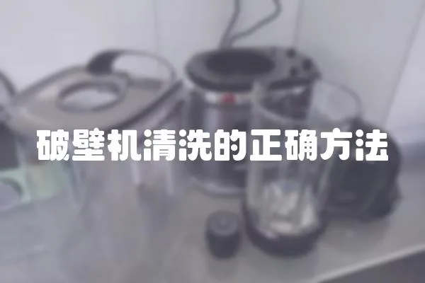 破壁機清洗的正確方法