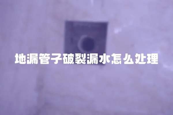 地漏管子破裂漏水怎么處理