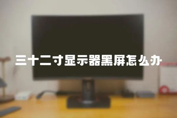 三十二寸顯示器黑屏怎么辦
