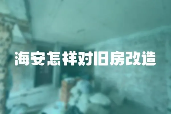 海安怎樣對舊房改造