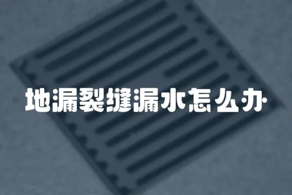 地漏裂縫漏水怎么辦