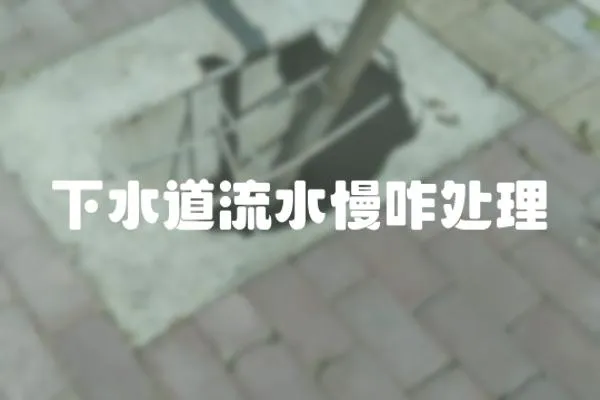 下水道流水慢咋處理