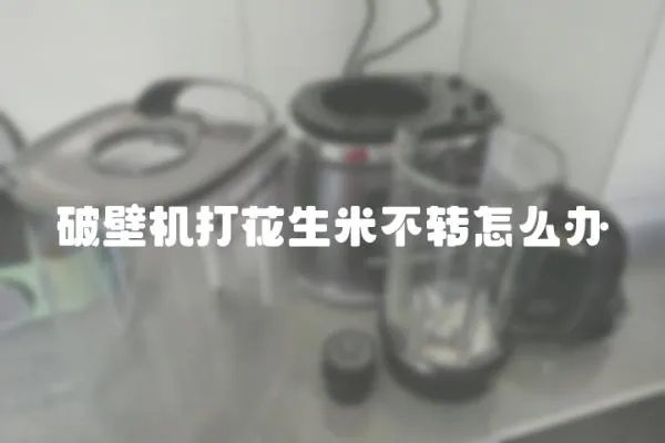 破壁機打花生米不轉怎么辦