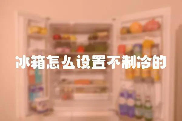 冰箱怎么設置不制冷的