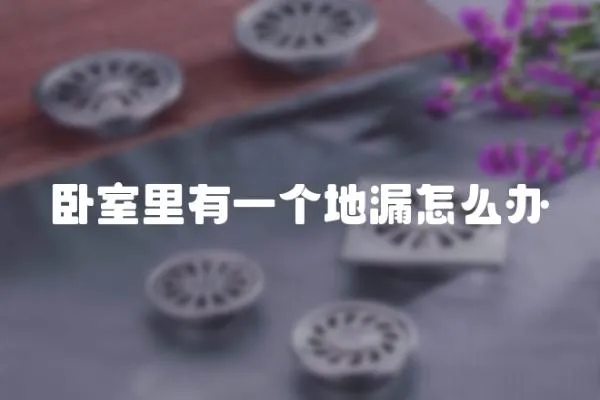 臥室里有一個地漏怎么辦