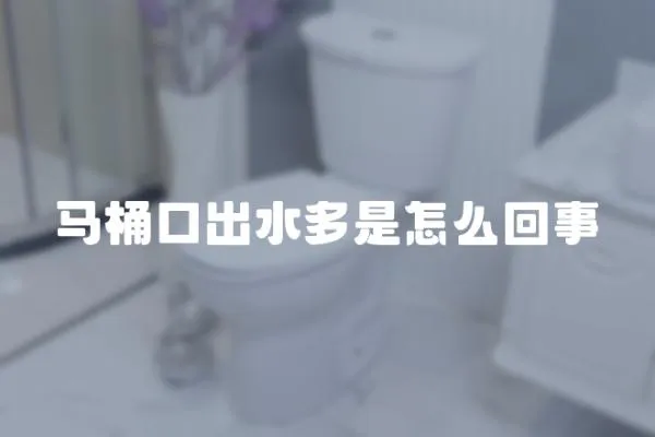 馬桶口出水多是怎么回事