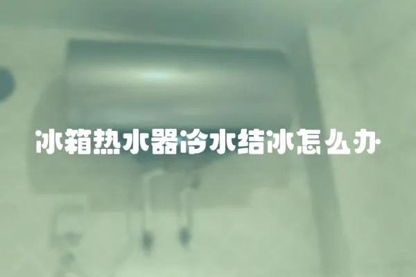 冰箱熱水器冷水結冰怎么辦