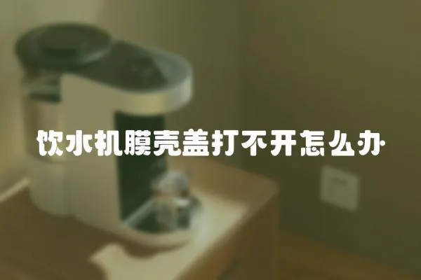 飲水機(jī)膜殼蓋打不開怎么辦