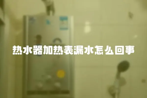 熱水器加熱表漏水怎么回事