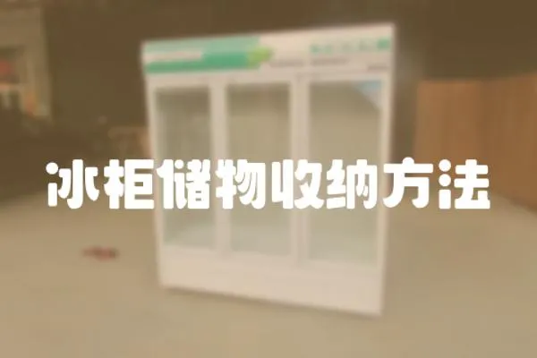 冰柜儲物收納方法