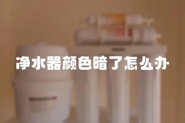 凈水器顏色暗了怎么辦