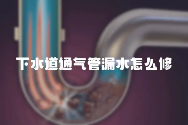 下水道通氣管漏水怎么修