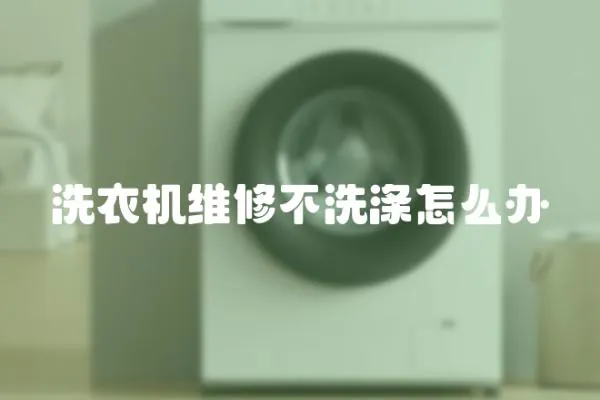 洗衣機維修不洗滌怎么辦