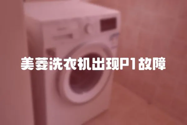 美菱洗衣機出現P1故障