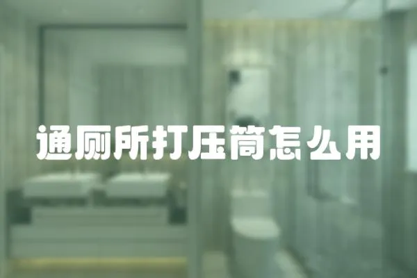 通廁所打壓筒怎么用
