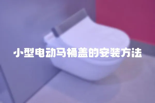 小型電動馬桶蓋的安裝方法