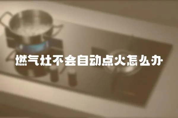 燃氣灶不會自動點火怎么辦