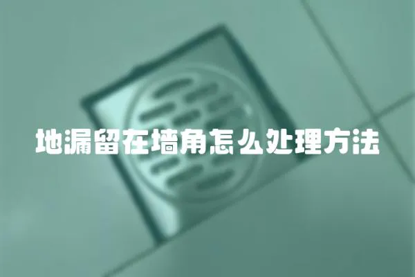 地漏留在墻角怎么處理方法
